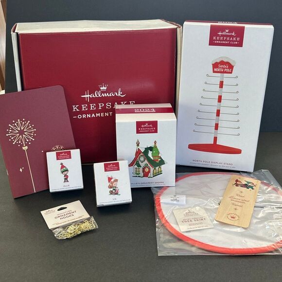 Hallmark Keepsake Ornament Club Members Exclusive Box Set 2024 Ollie Lia Shoppe - Picture 1 of 10
